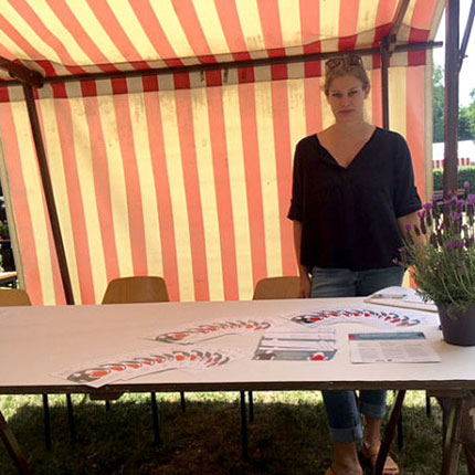 Besuchertag in der JVA: Gleich geht es los am MUNIA-Informationsstand © FCZB 2018