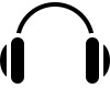 !B Kopfhörer-Icon als Hinweis auf Podcast-Episode
