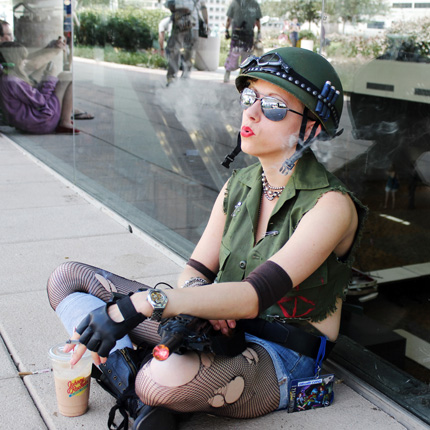 "Tank Girl on break" by greyloch CC BY-SA 2.0. "Tank Girl on break" by greyloch CC BY-SA 2.0.