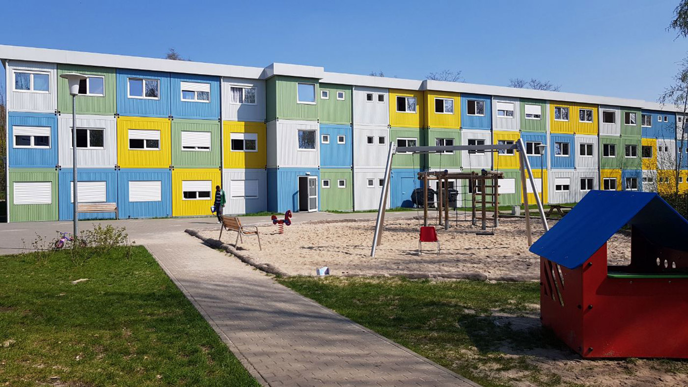 Der Platz für Digital Empowerment: Die Gemeinschaftsunterkunft am Ostpreußendamm (c) Sean Corleone/milaa gGmbH