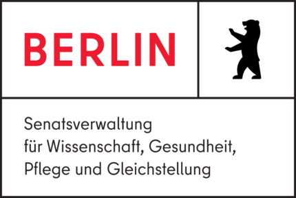 Logo Senatsverwaltung für Wissenschaft, Gesundheit, Pflege und Gleichstellung, Abteilung Frauen und Gleichstellung aus Mitteln des Landes Berlin.