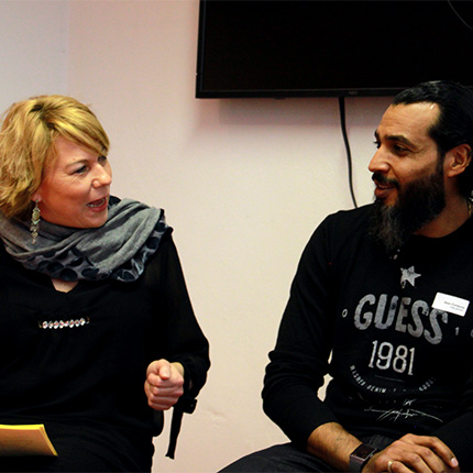 Fachtagung Digital Empowerment, S. Schmidt und S. Corleone. Foto: Lenza Severin (FCZB)